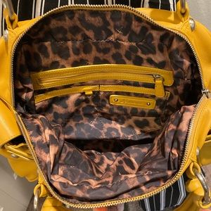 On Sale!! Yellow/Tan B. Makowsky Leather Handbag